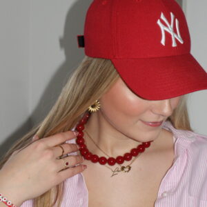 red wine parel ketting