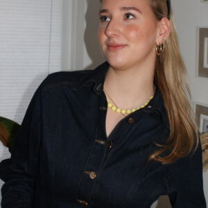 soft yellow parel ketting